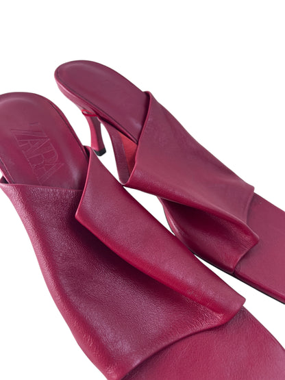 ZARA Leather Heels, Sz 40
