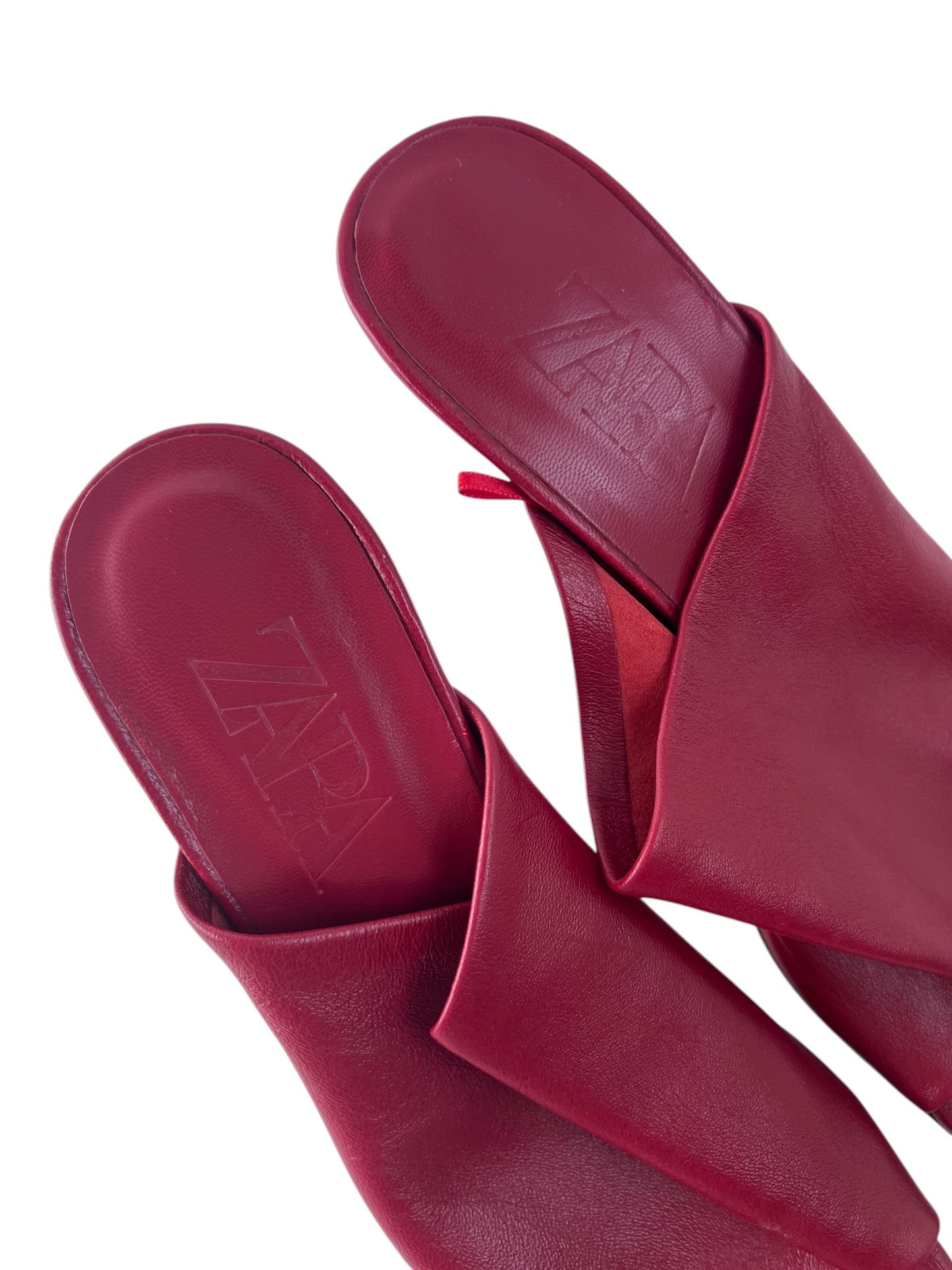 ZARA Leather Heels, Sz 40