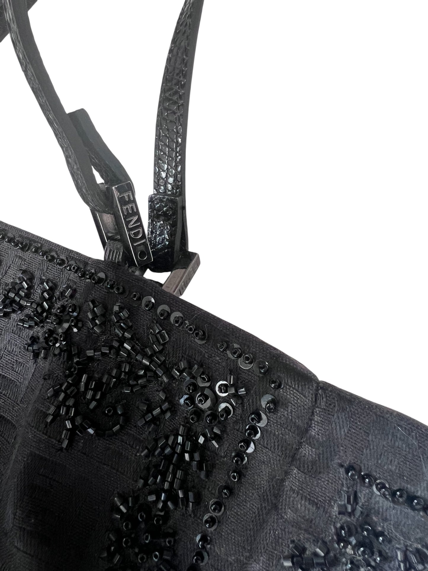 Fendi Zucca Beaded Tote Bag