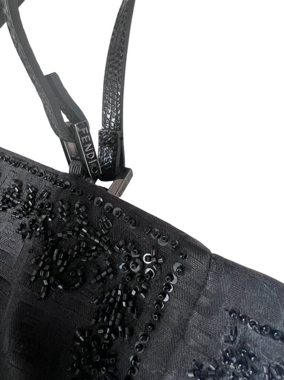 Fendi Zucca Beaded Tote Bag
