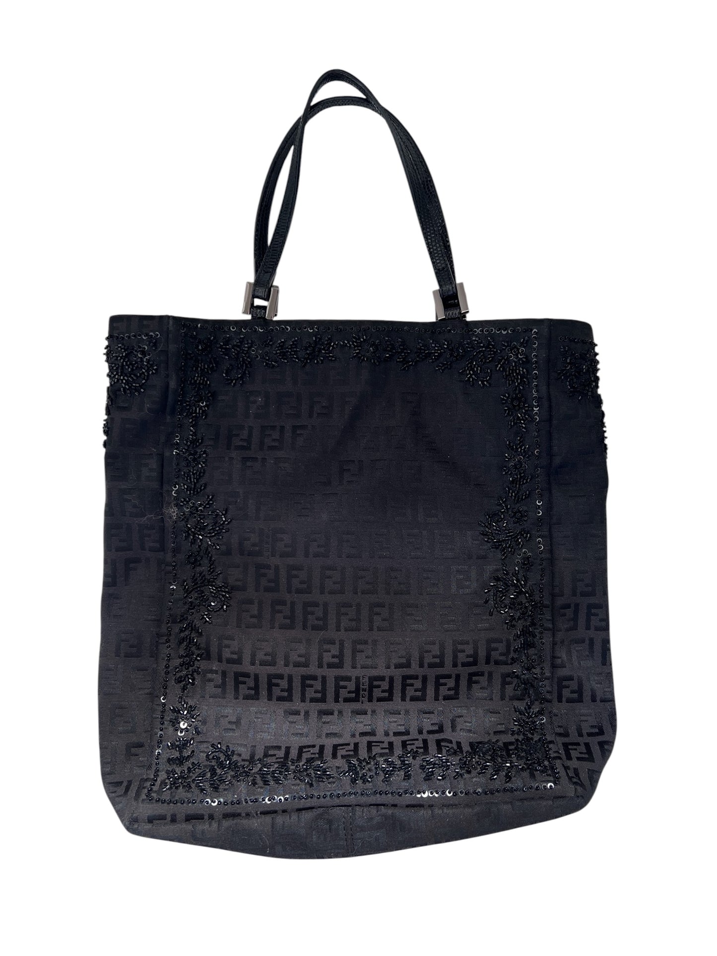 Fendi Zucca Beaded Tote Bag