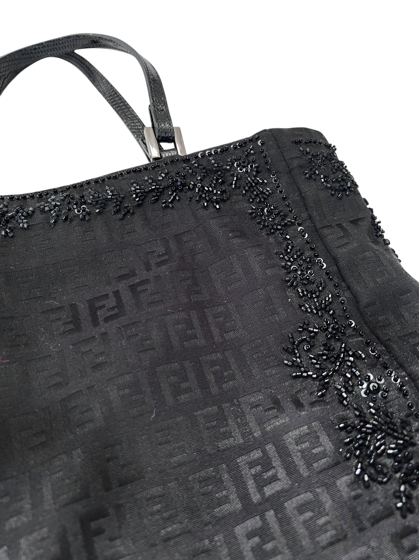 Fendi Zucca Beaded Tote Bag