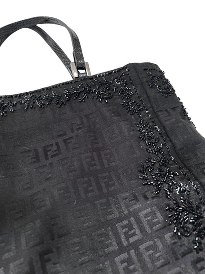 Fendi Zucca Beaded Tote Bag