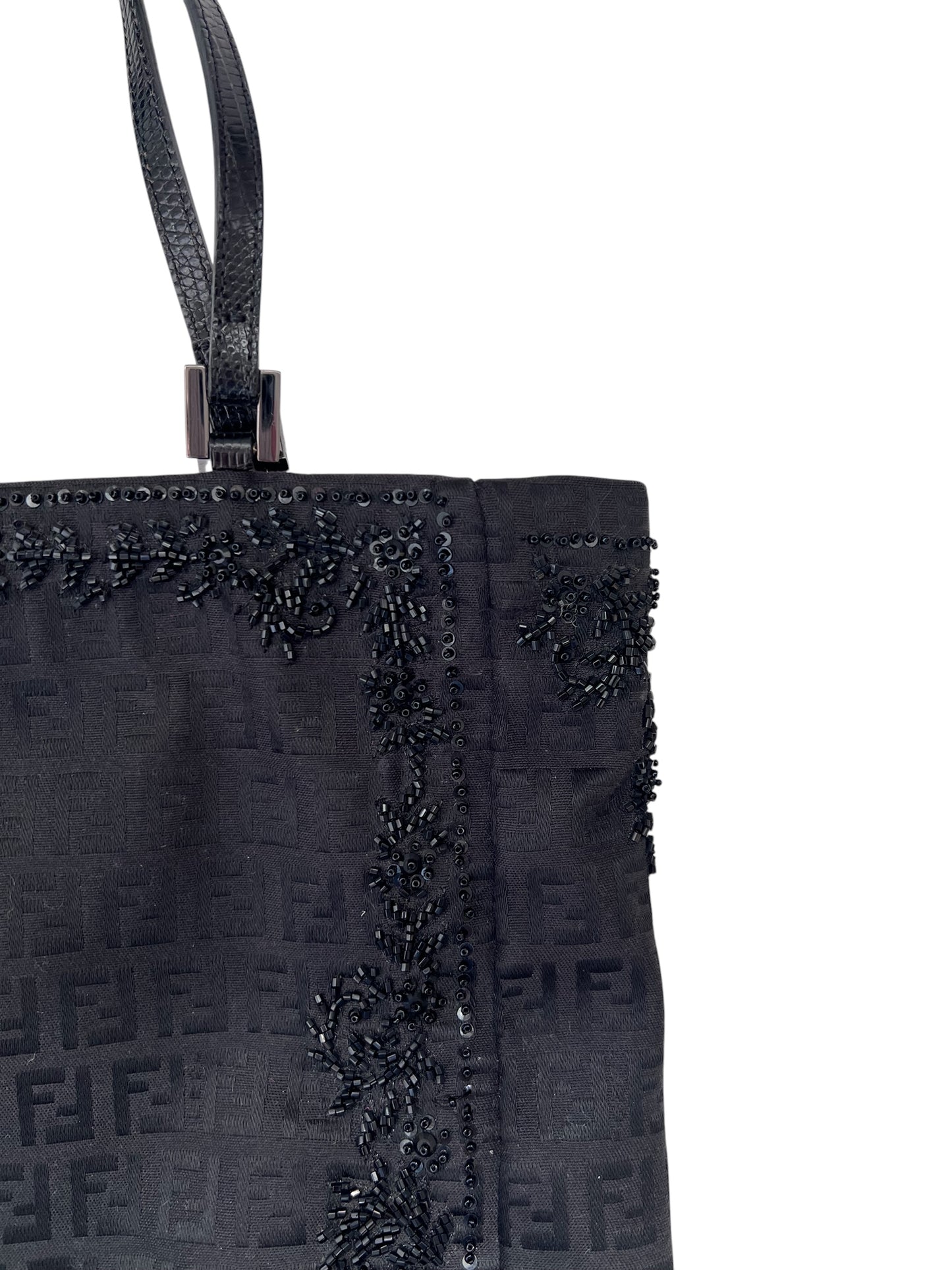 Fendi Zucca Beaded Tote Bag