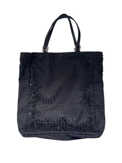 Fendi Zucca Beaded Tote Bag