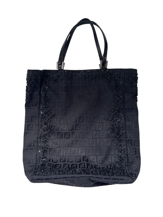 Fendi Zucca Beaded Tote Bag