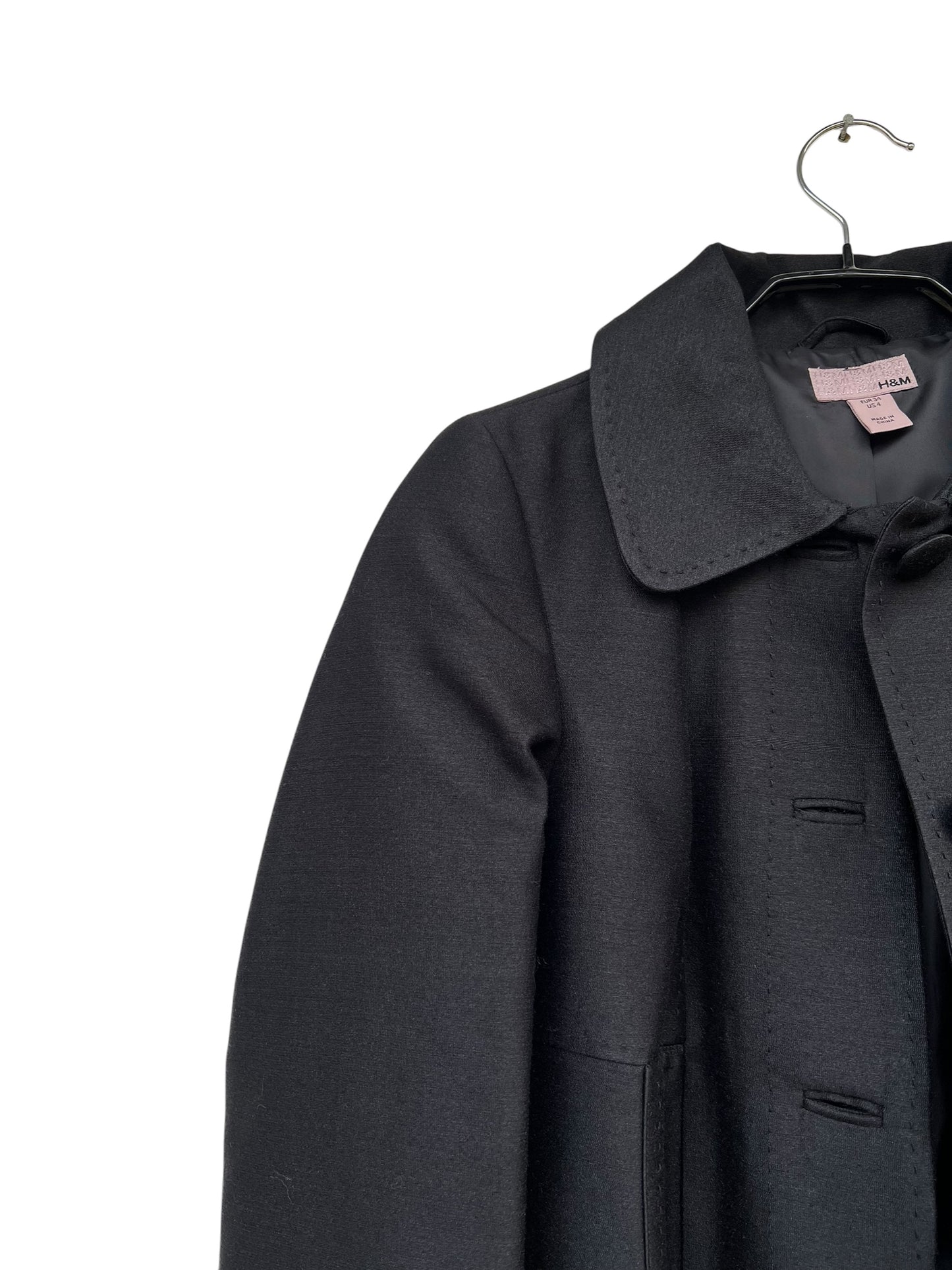 H&M Silk Blend Coat, Sz 34