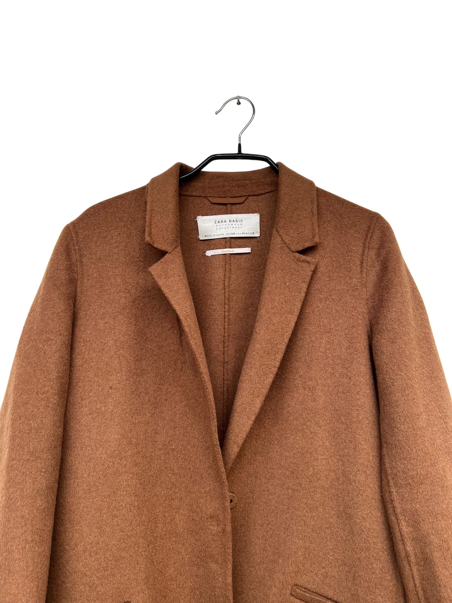ZARA Tan Handmade Coat, Sz XS
